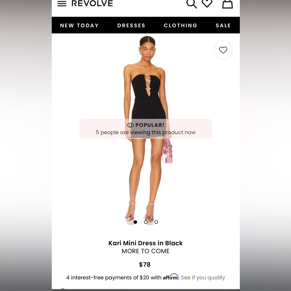 Revolve Black mini dress